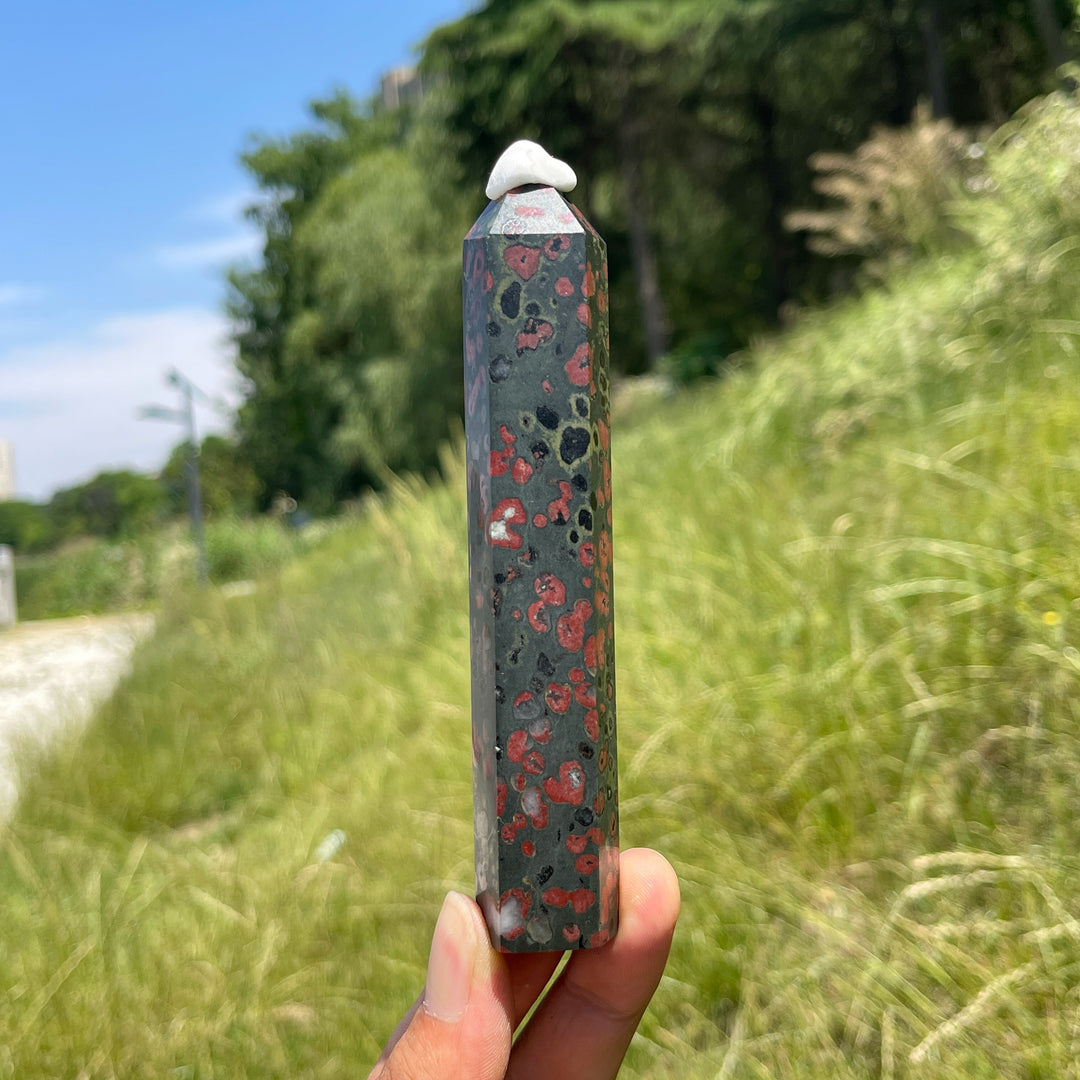 Natural Plum Jasper Crystal Point
