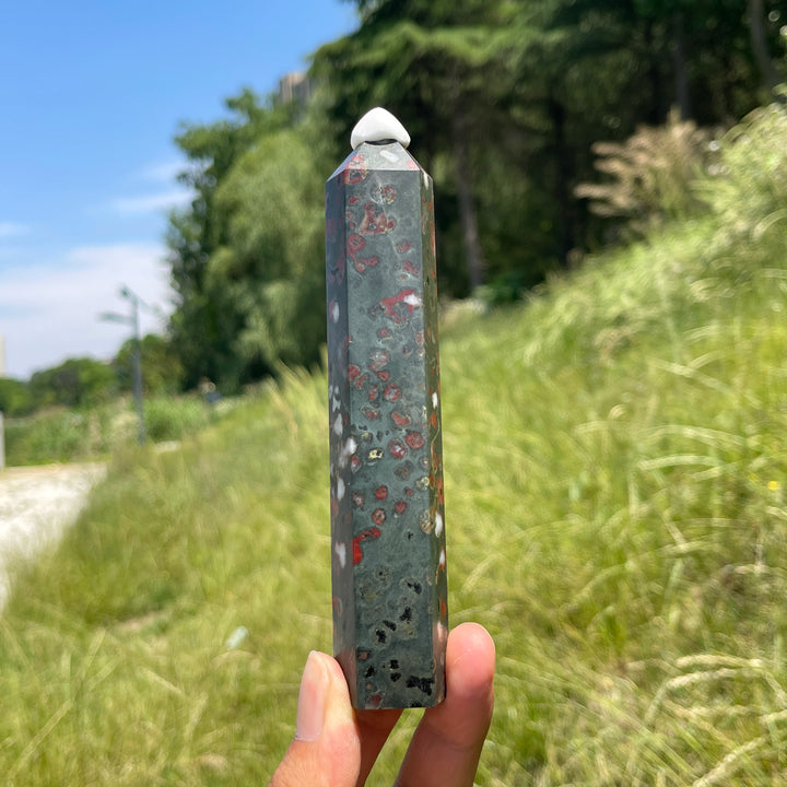 Natural Plum Jasper Crystal Point