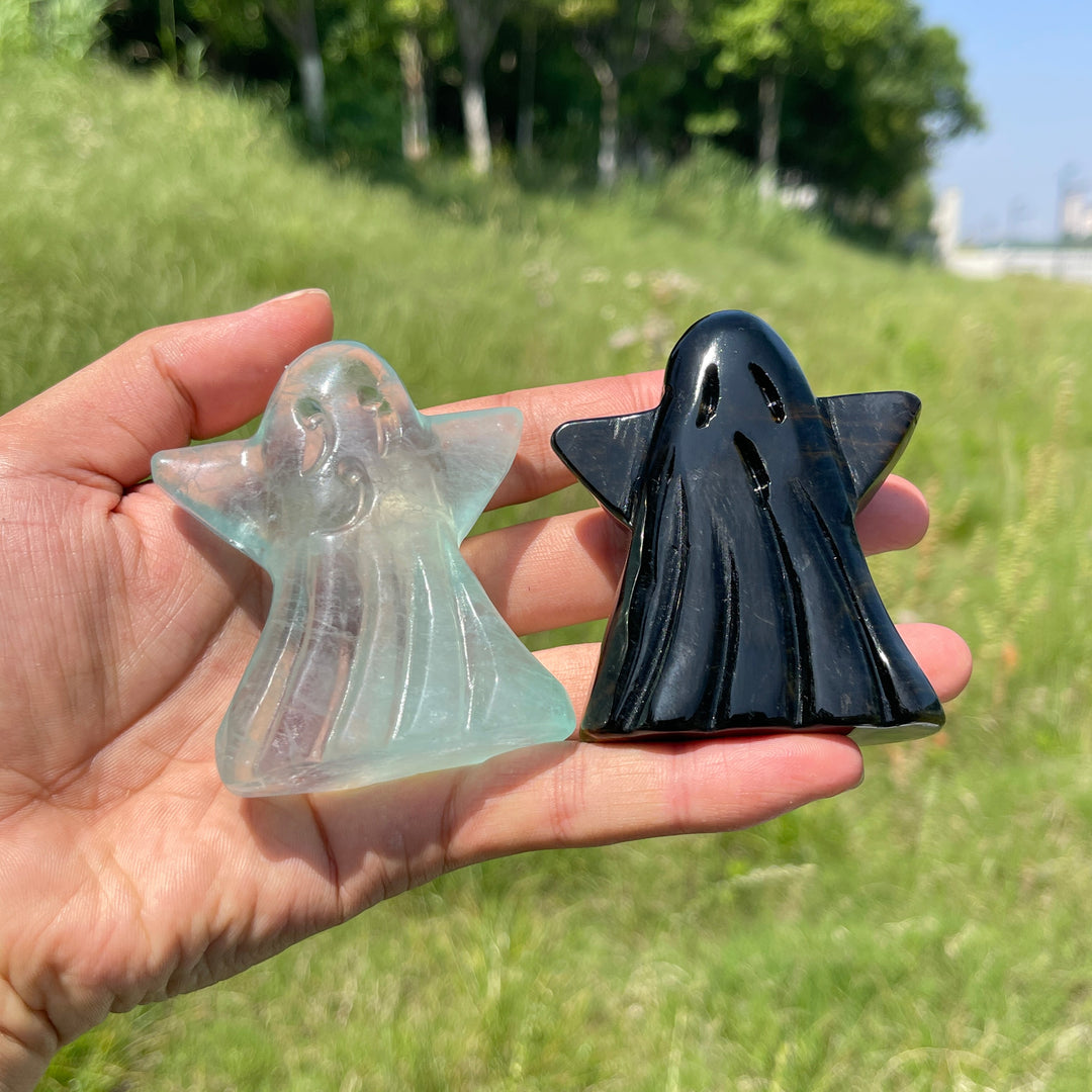 Natural Crystal Ghost Carving