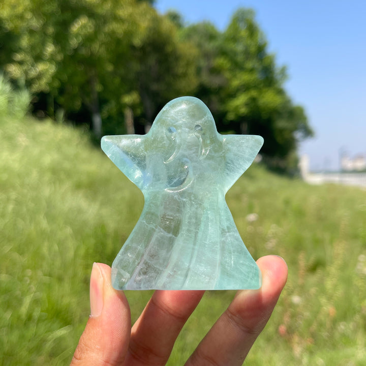 Natural Crystal Ghost Carving