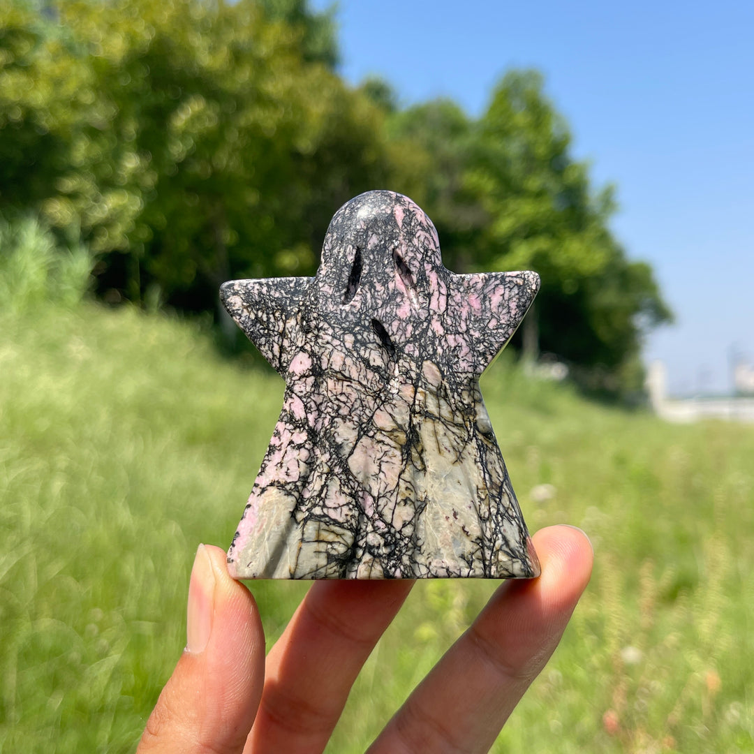 Natural Crystal Ghost Carving