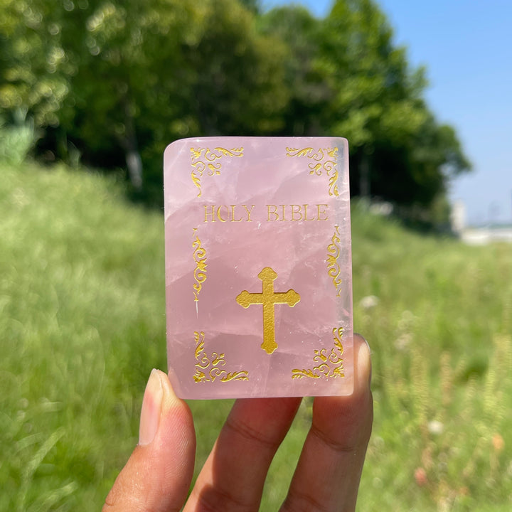 Natural Crystal Carved Bible