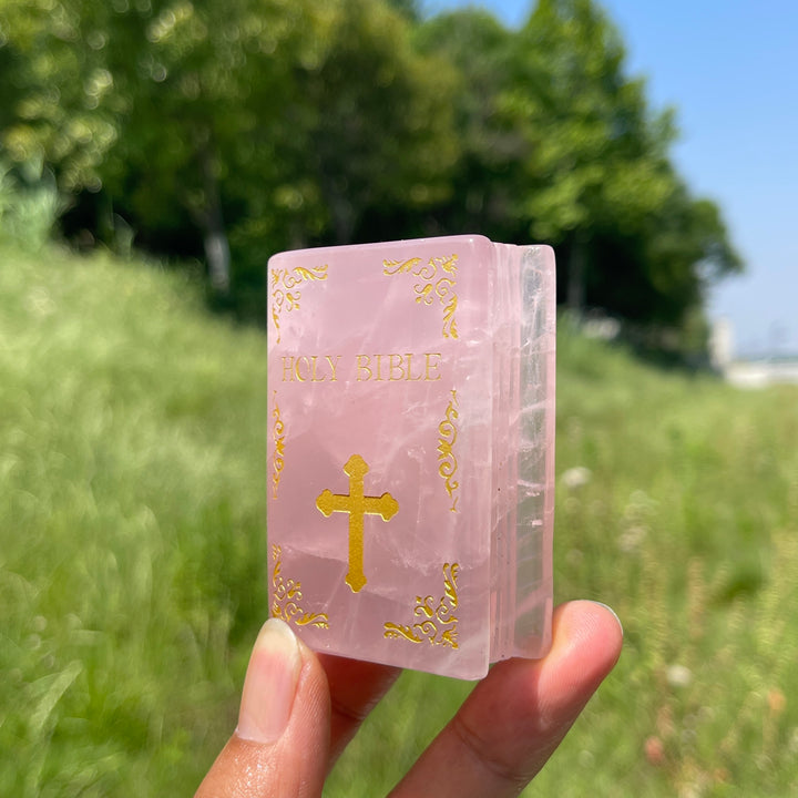 Natural Crystal Carved Bible