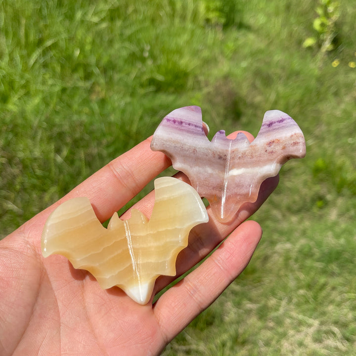 Natural Crystal 3D Bat Carving