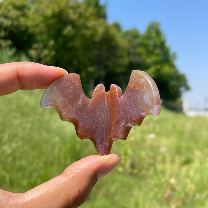 Natural Crystal 3D Bat Carving