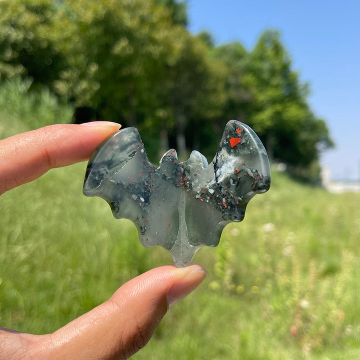 Natural Crystal 3D Bat Carving