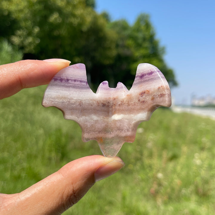 Natural Crystal 3D Bat Carving