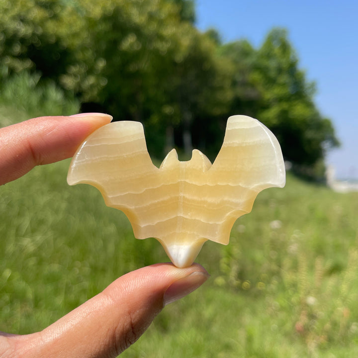Natural Crystal 3D Bat Carving