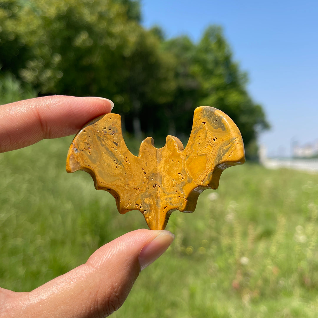 Natural Crystal 3D Bat Carving