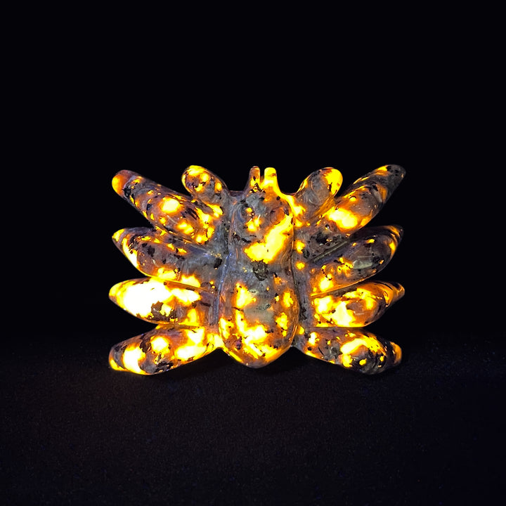 Natural Crystal Crawling Spider Carving