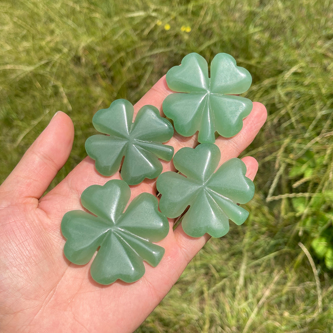 Green Aventurine Four-Leaf Clover