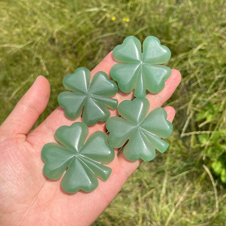 Green Aventurine Four-Leaf Clover