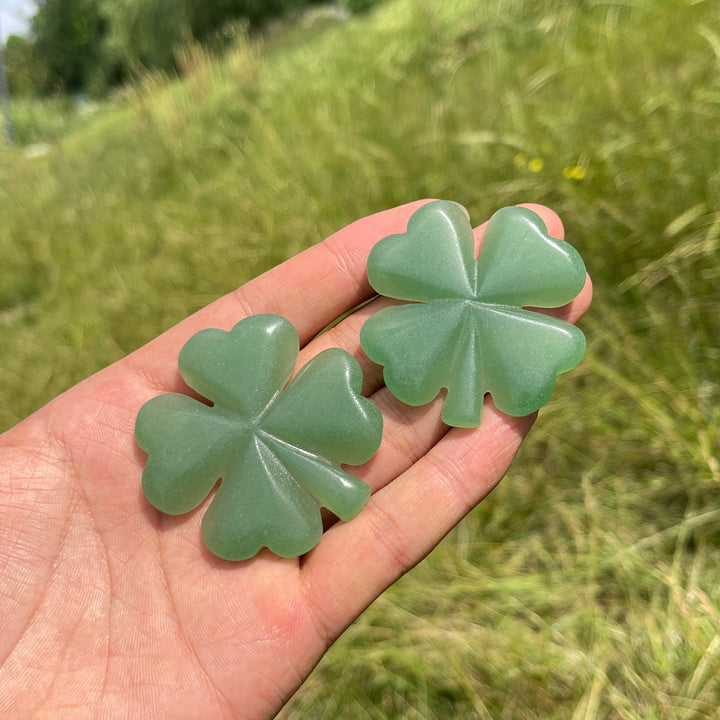 Green Aventurine Four-Leaf Clover
