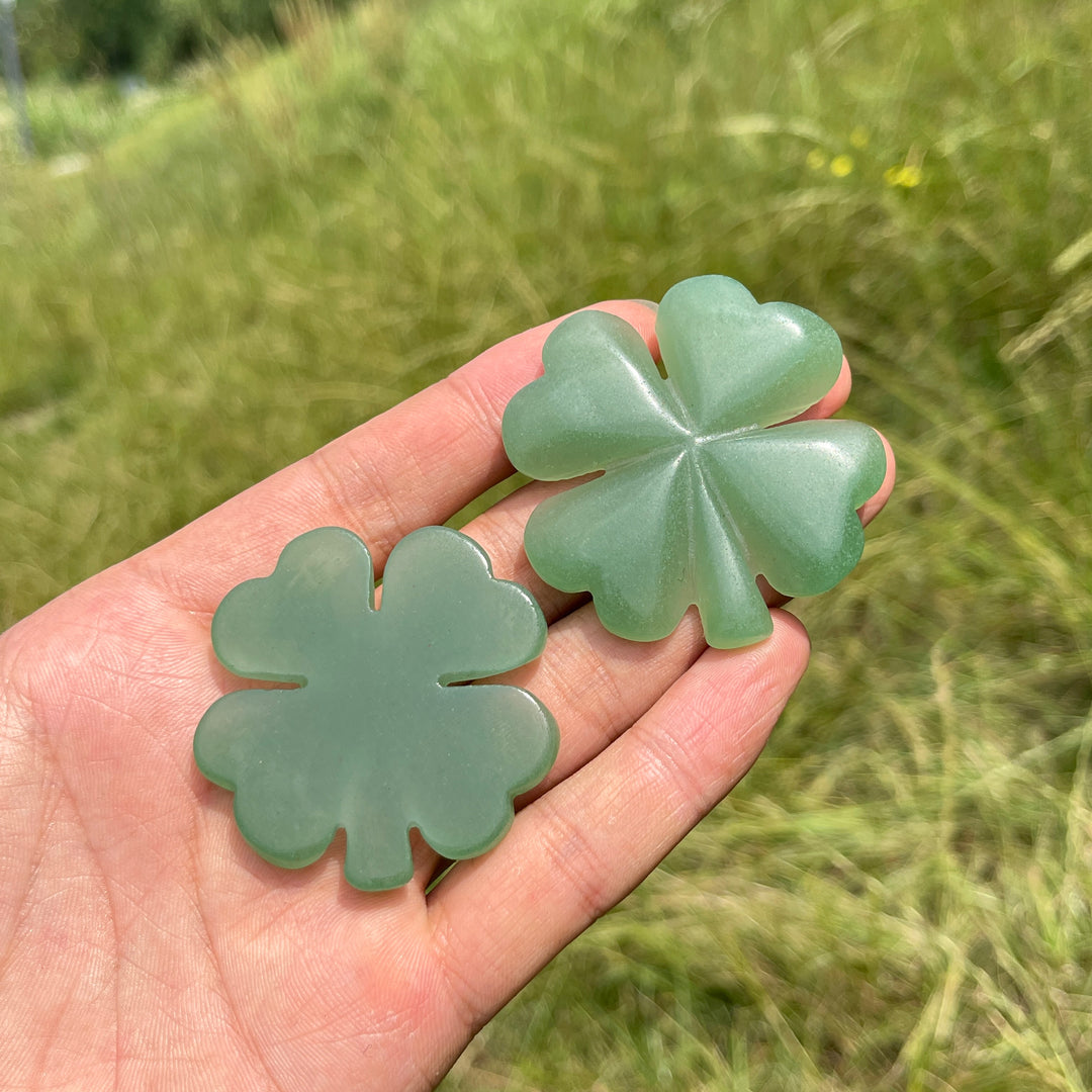 Green Aventurine Four-Leaf Clover