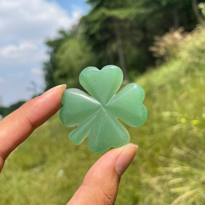Green Aventurine Four-Leaf Clover
