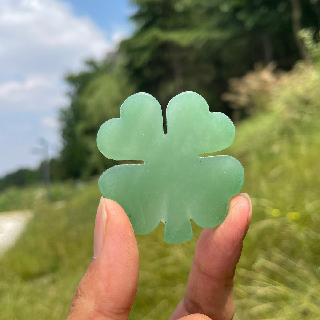 Green Aventurine Four-Leaf Clover