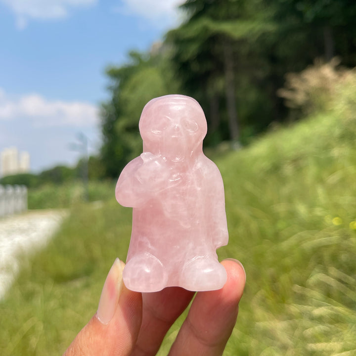 Natural Crystal Grim Reaper Carving With Dagger