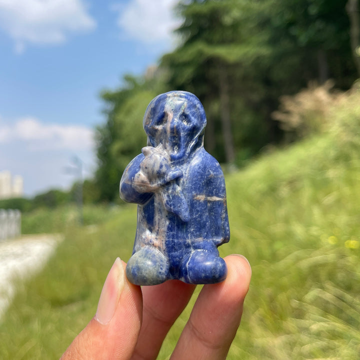 Natural Crystal Grim Reaper Carving With Dagger