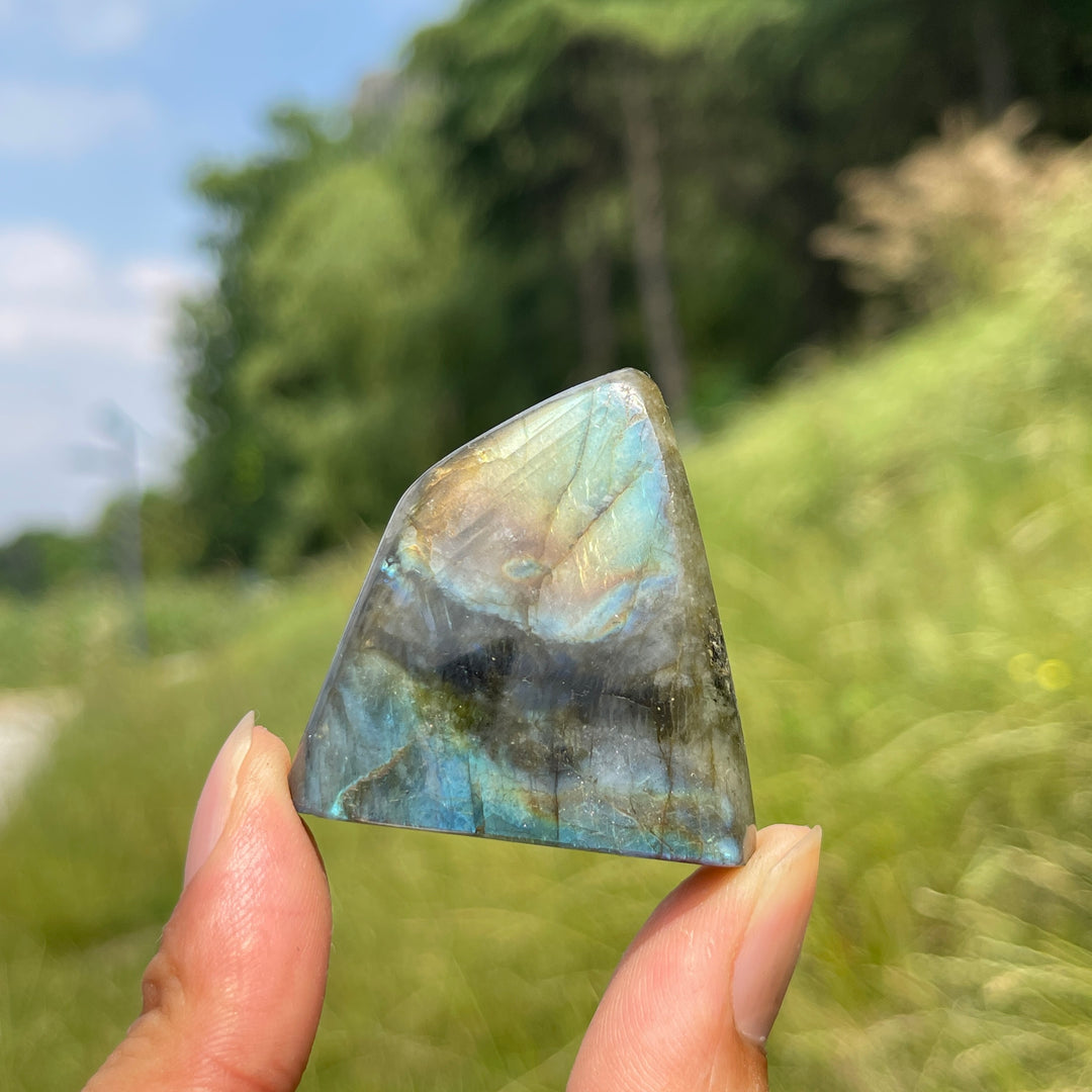 Natural Labradorite Crystal Ornament