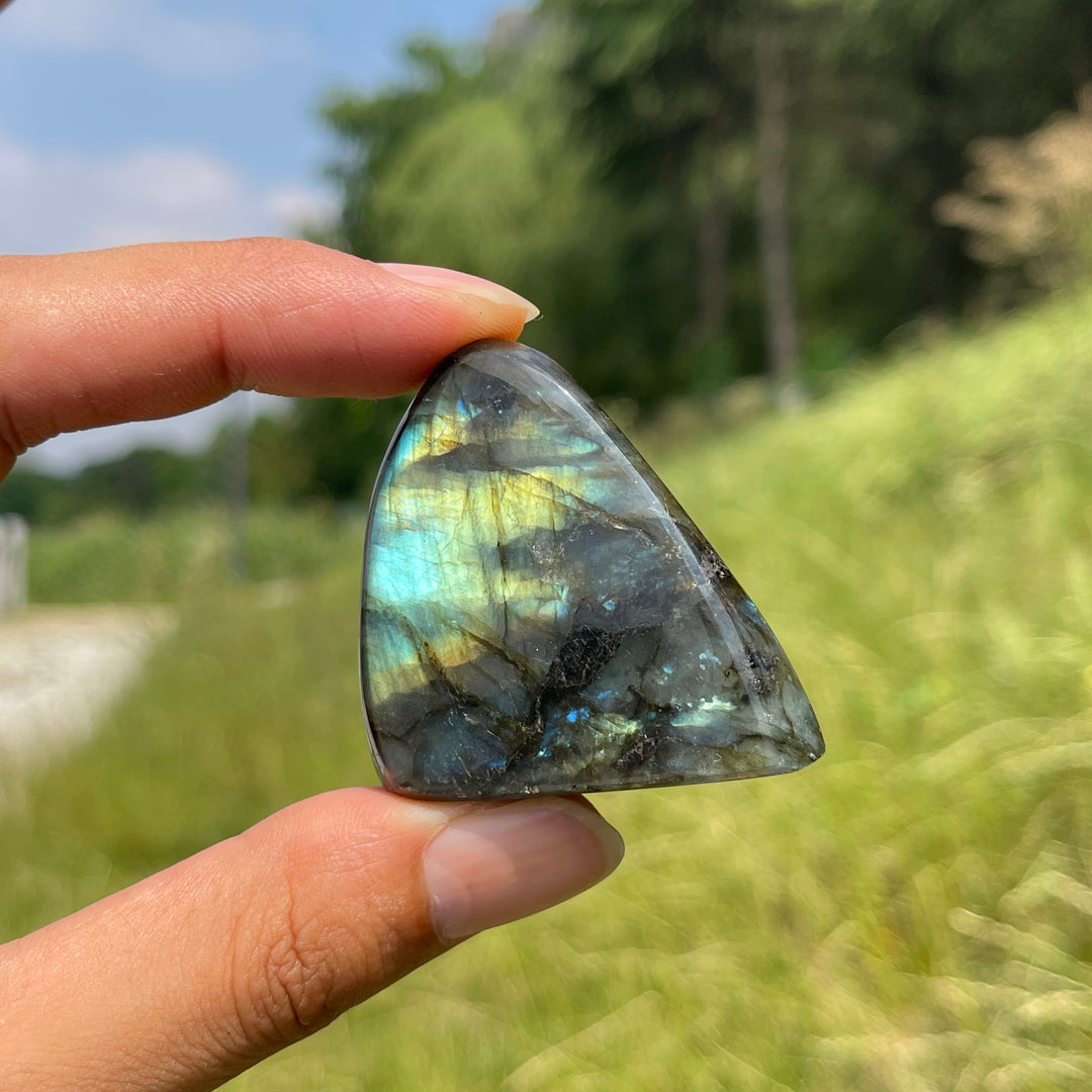 Natural Labradorite Crystal Ornament