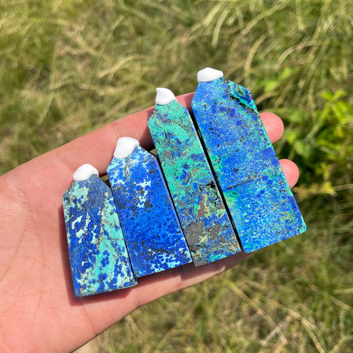 Natural Crystal Azurite Point