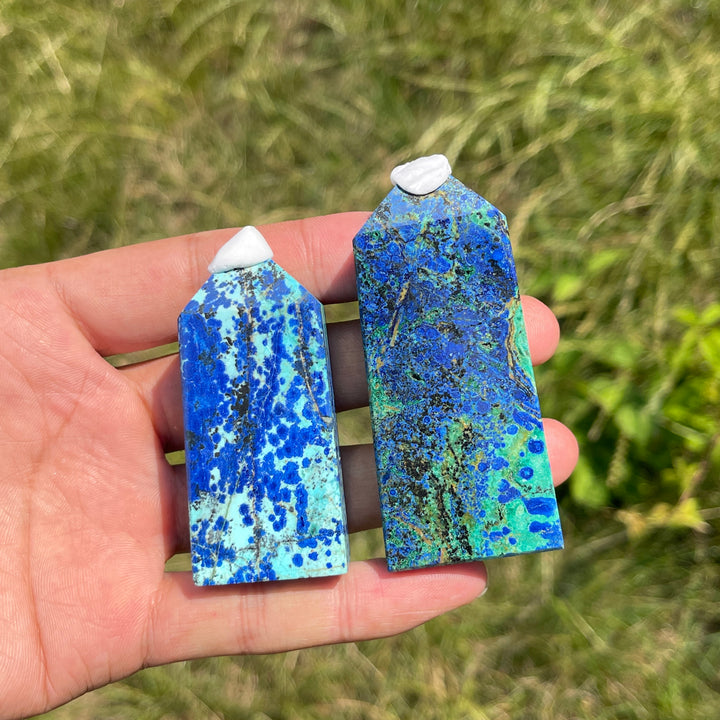 Natural Crystal Azurite Point