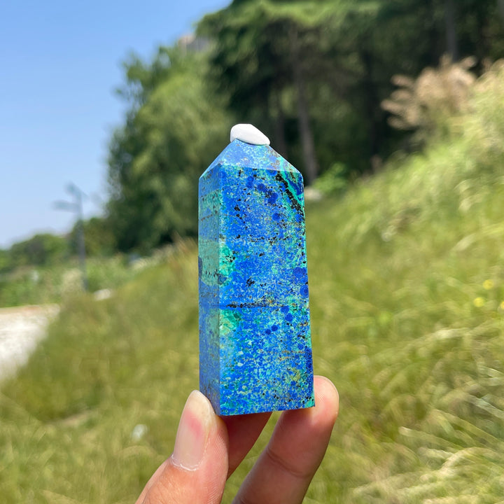 Natural Crystal Azurite Point