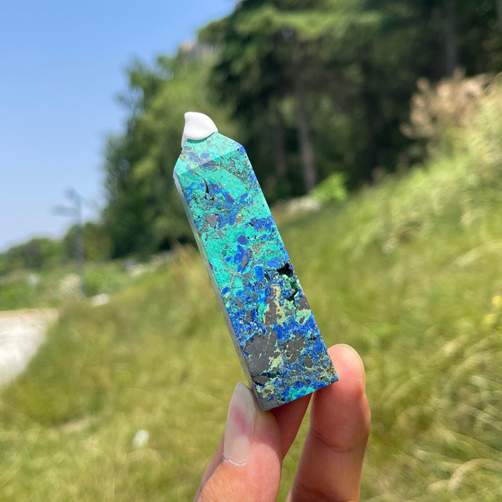 Natural Crystal Azurite Point