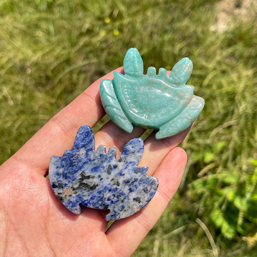Natural Crystal Tranquil Crab Carving