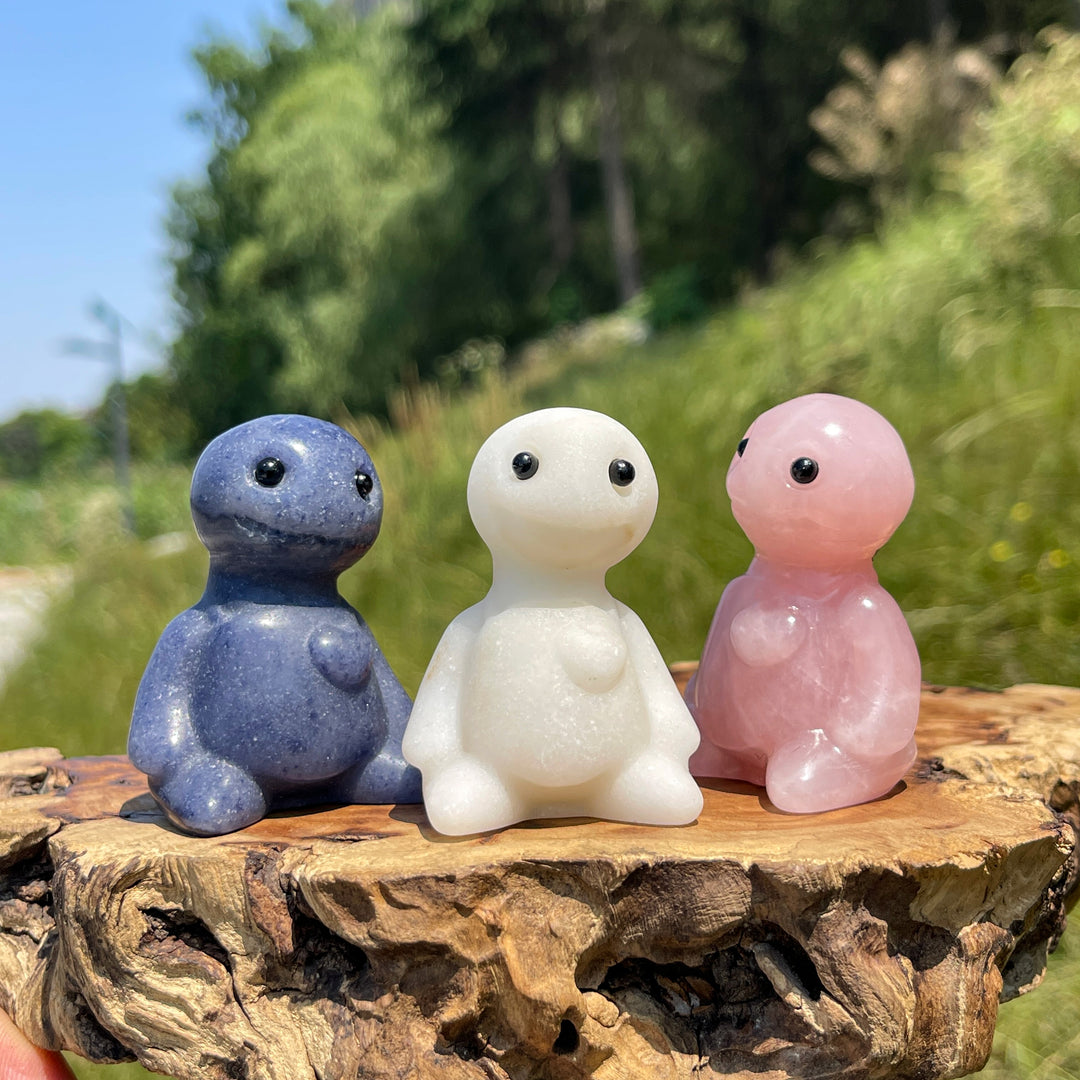 Natural Crystal Sitting Buddy Carving
