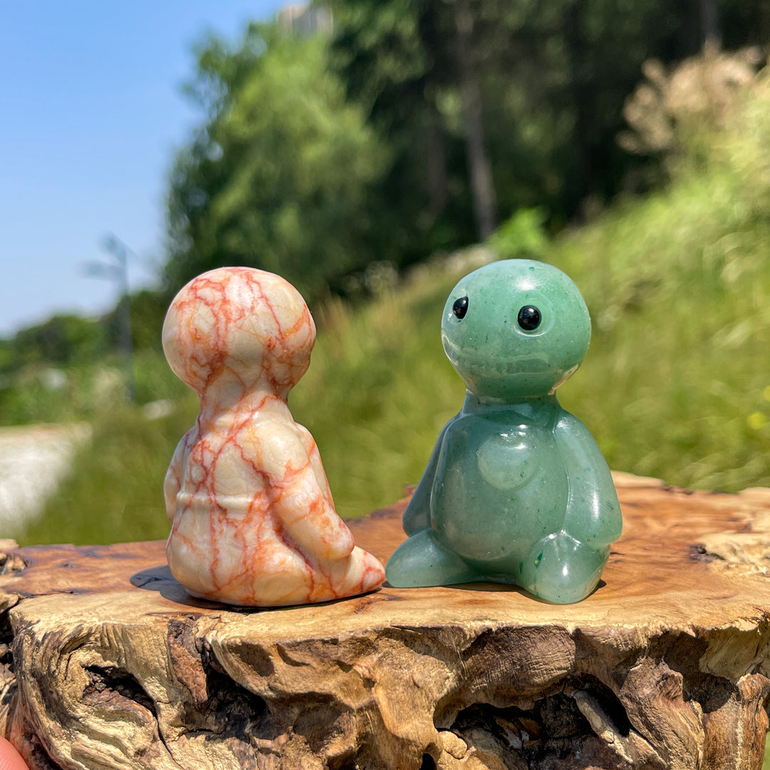 Natural Crystal Sitting Buddy Carving
