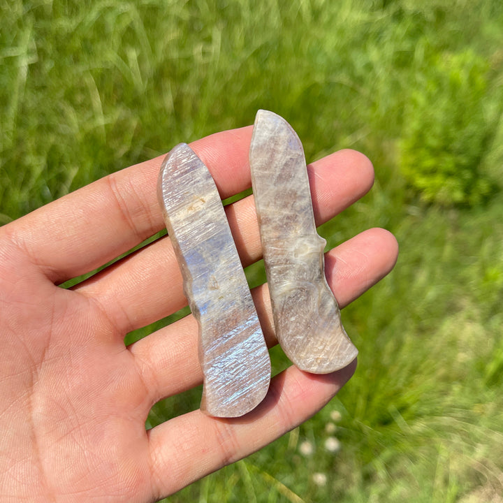 Soleil et Lune en Obsidienne Dorée/Argentée