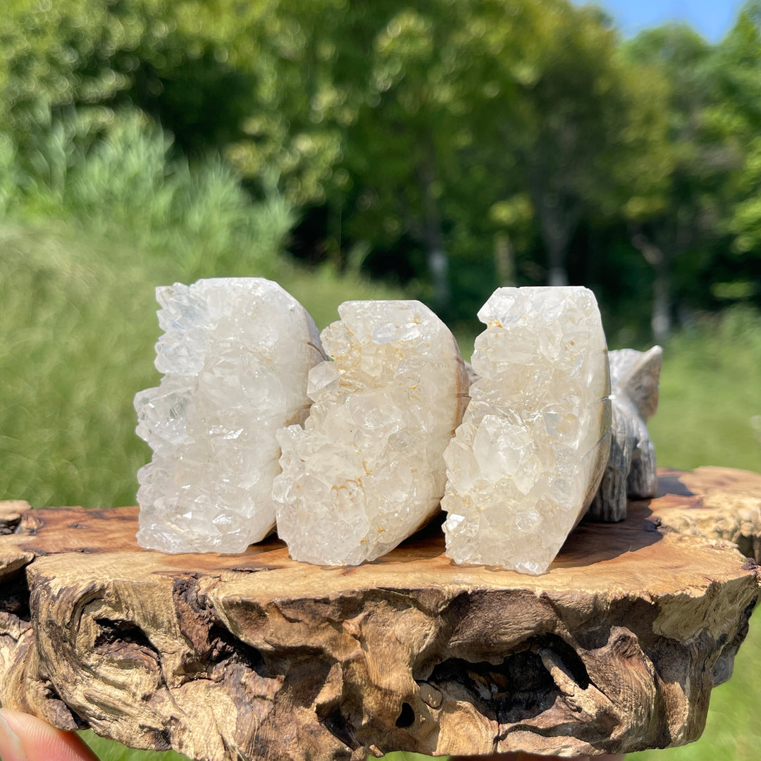 Natural Crystal Delicate Cluster Nine‑Tailed Fox Carving