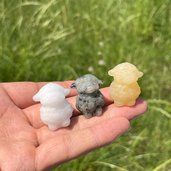 Natural Crystal Mini Sheep Carving