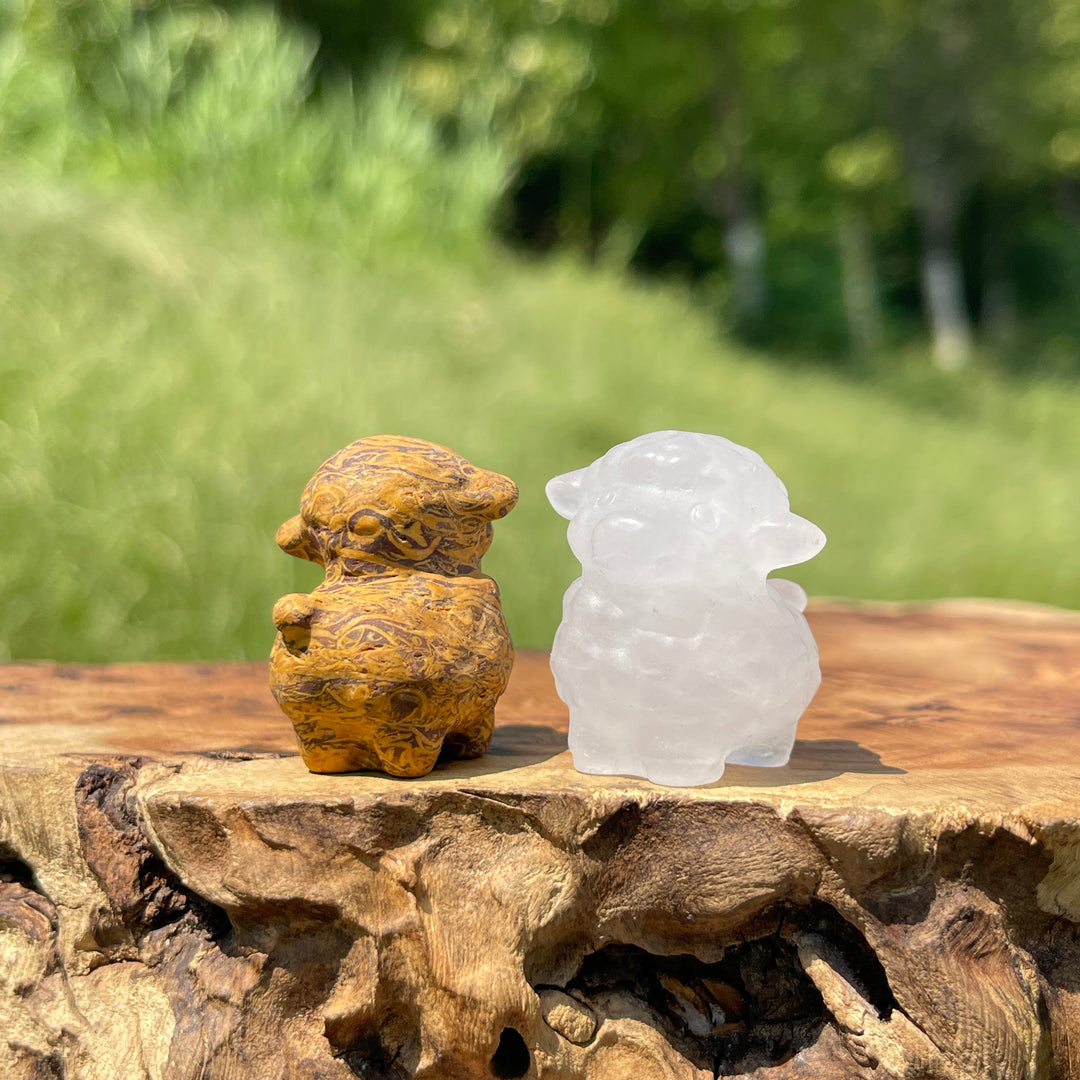 Natural Crystal Mini Sheep Carving