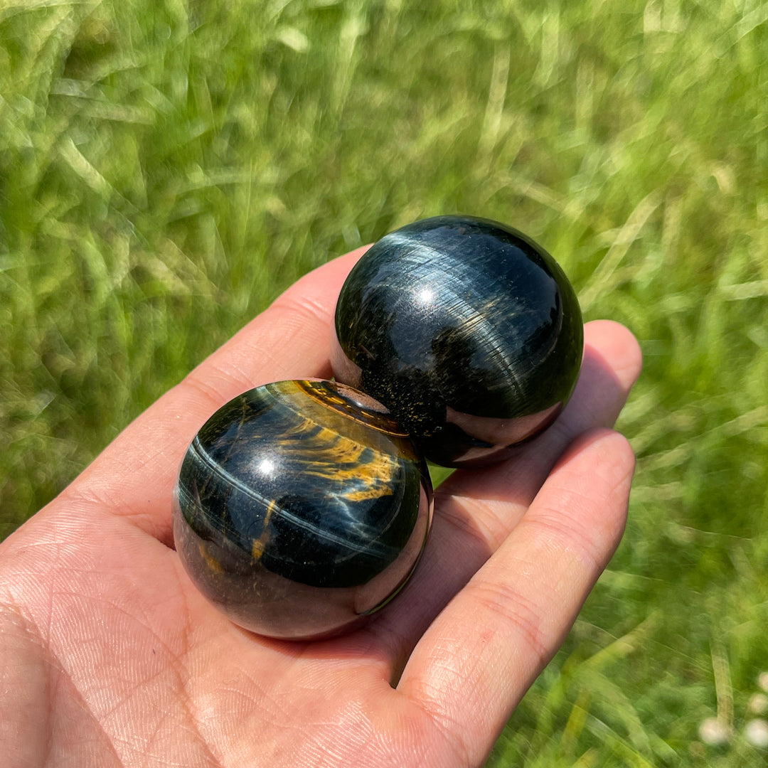 Natural Crystal Blue Tiger Eye Stone Sphere