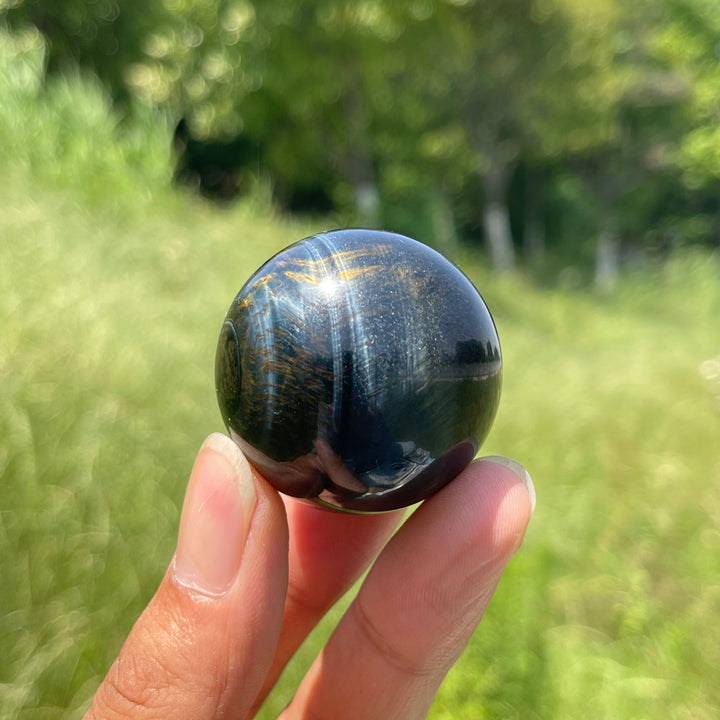 Natural Crystal Blue Tiger Eye Stone Sphere