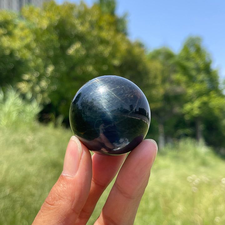 Natural Crystal Blue Tiger Eye Stone Sphere