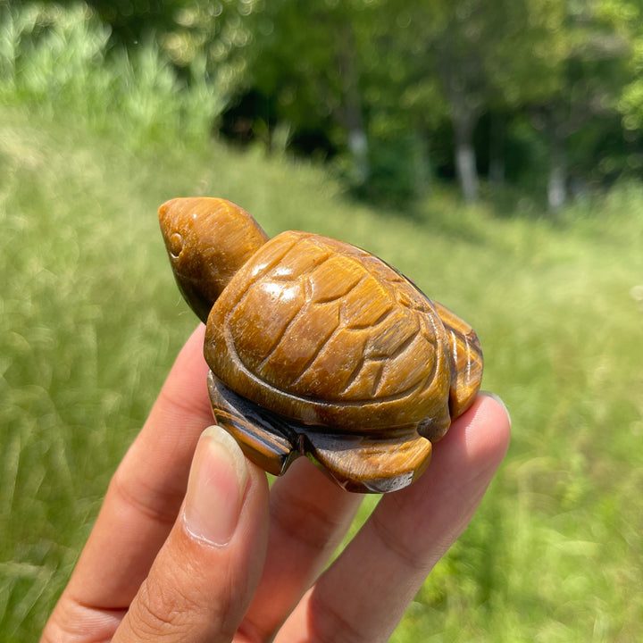 Unique,Natural Crystal Tiger Eye Animal Carving