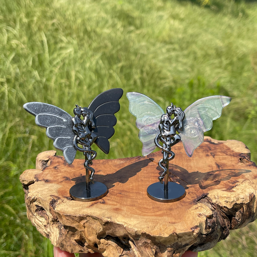 Natural Crystal Angel & Demon Wings