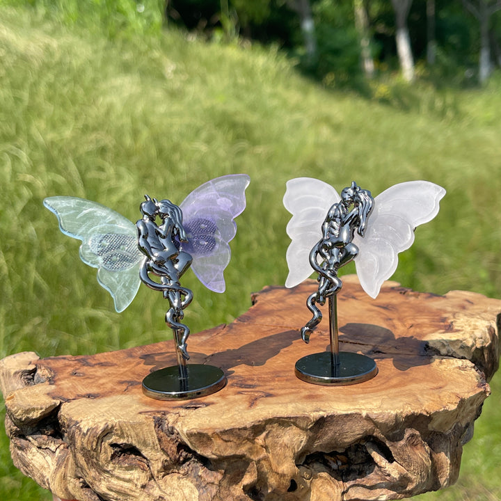 Natural Crystal Angel & Demon Wings