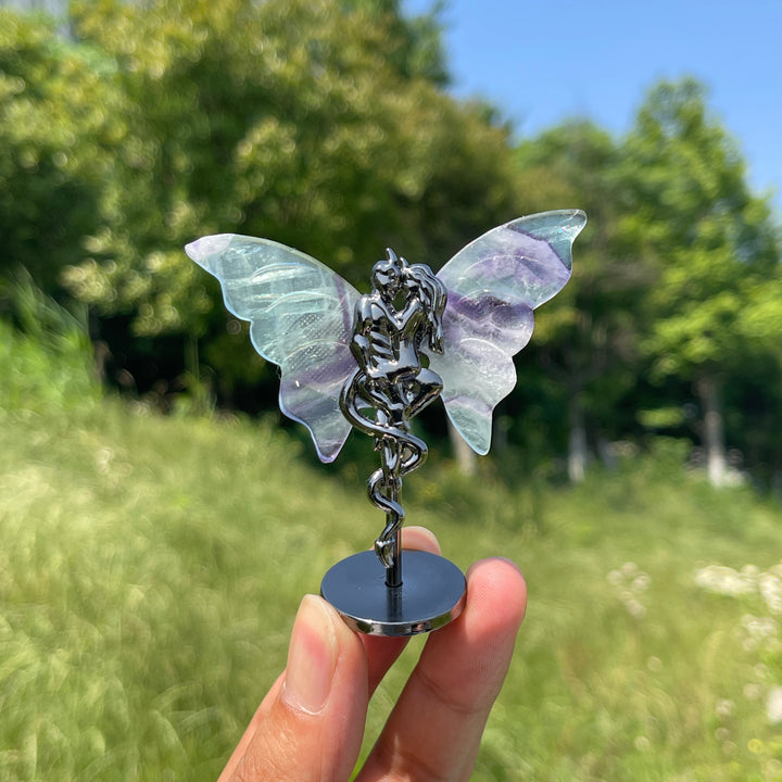Natural Crystal Angel & Demon Wings