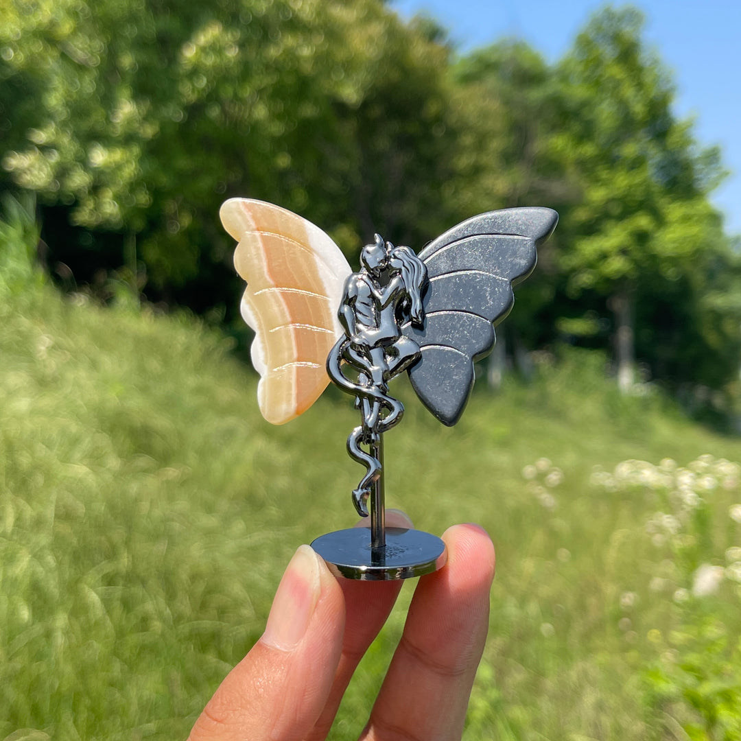 Natural Crystal Angel & Demon Wings