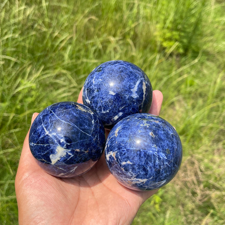 Unique,Natural Crystal Serene Sodalite Sphere