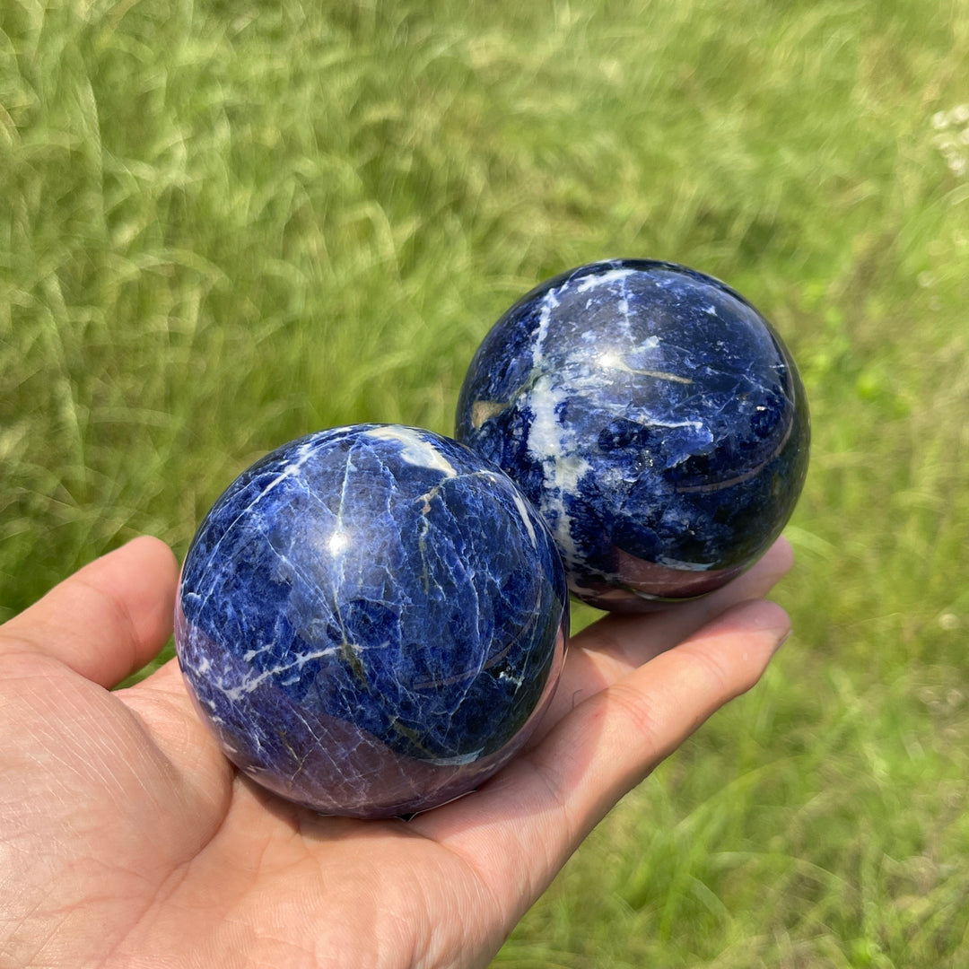 Unique,Natural Crystal Serene Sodalite Sphere