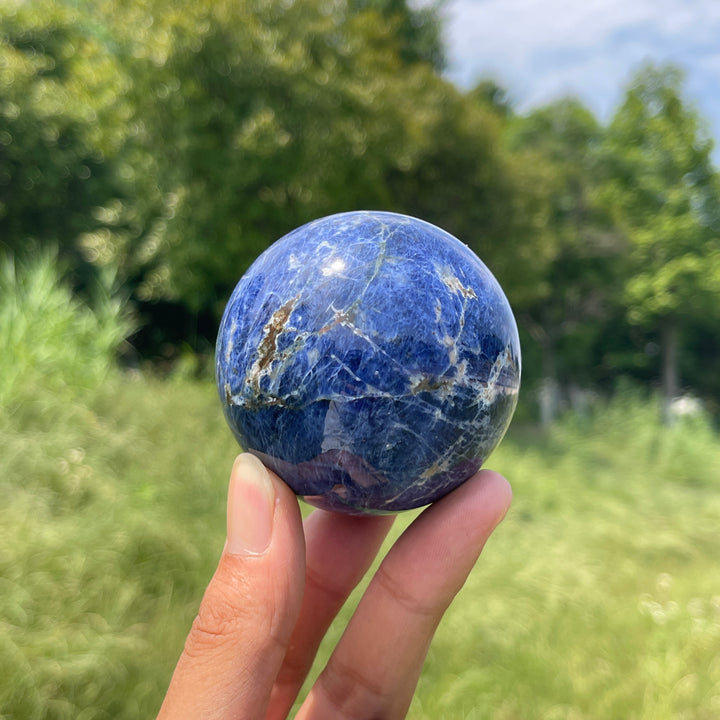 Unique,Natural Crystal Serene Sodalite Sphere
