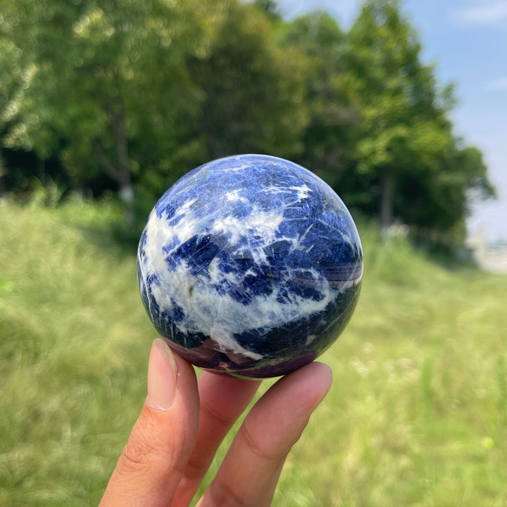 Unique,Natural Crystal Serene Sodalite Sphere