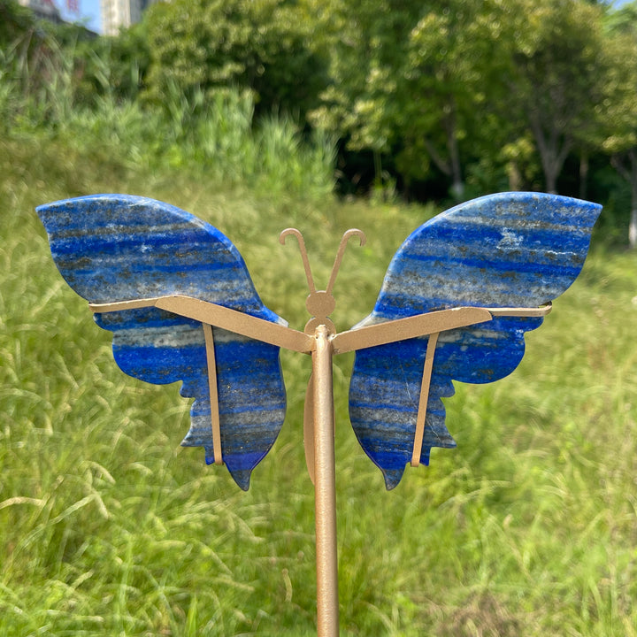 Unique,Natural Crystal Lapis Lazuli Butterfly Wing Set