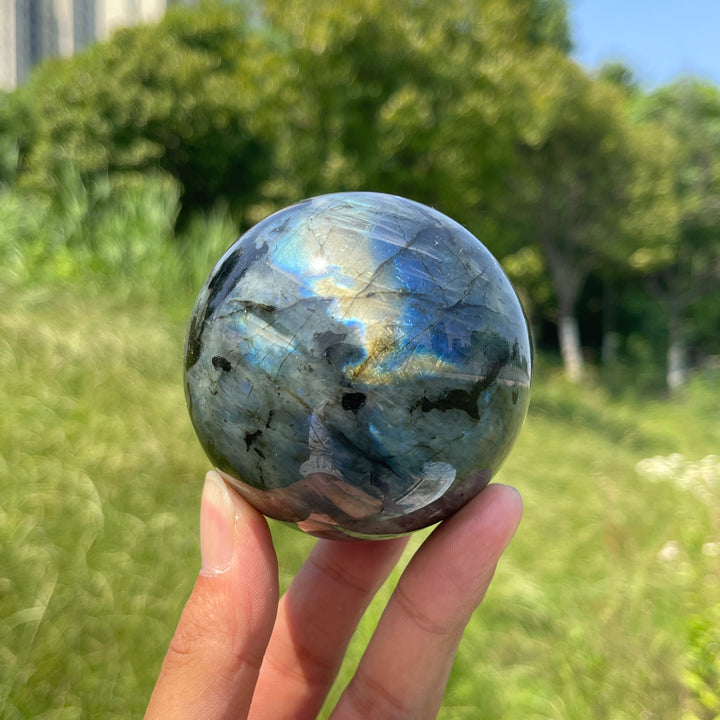 Unique,Natural Crystal Labradorite Sphere
