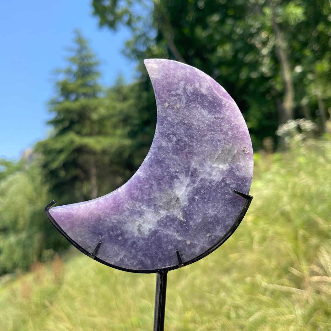 Unique,Natural Lepidolite Moon